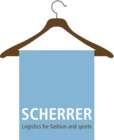 Logo von Scherrer, Logistics for fashion and sports, mit Kleiderbügel-Symbol