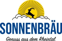 Logo der Sonnenbraeu, Genuss aus dem Rheintal, mit Steinbock und Sonne